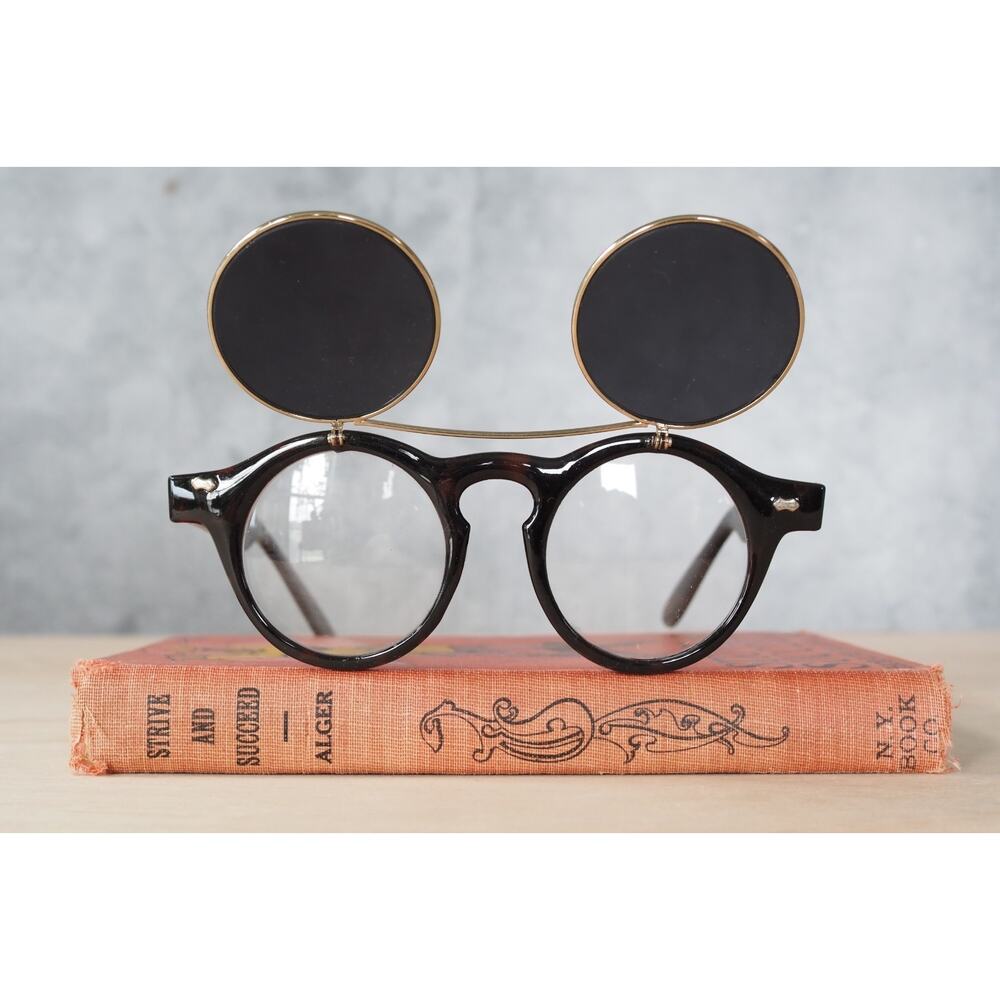 Kiss Flip-Up Sunglass Eyeglass Steampunk Goth Retro Grunge Punk